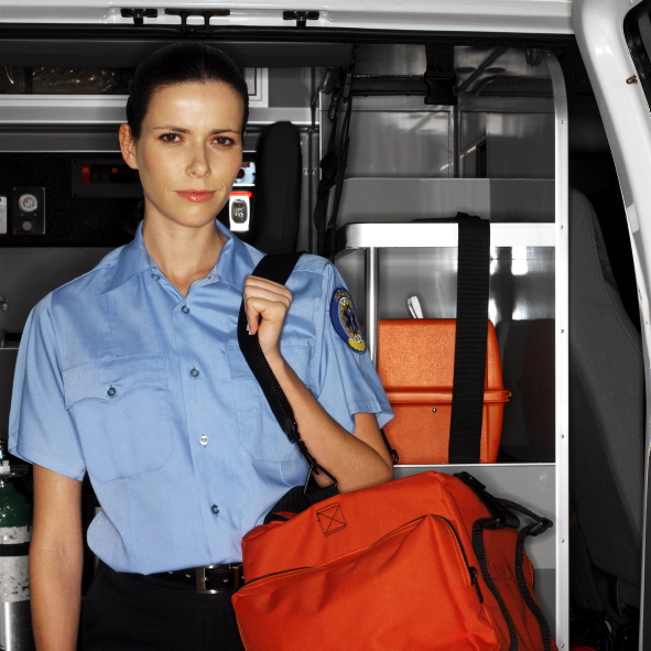 Female paramedic